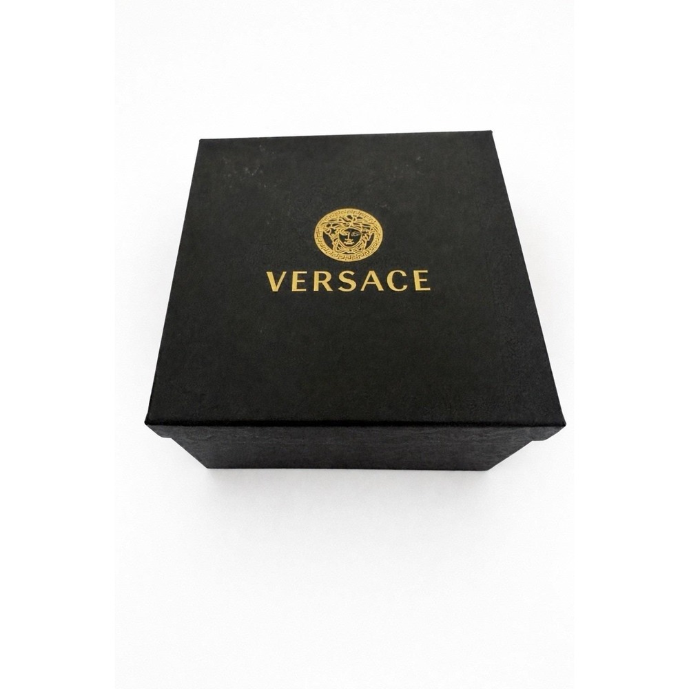 Versace Rosenthal Virtus Gala Black & Gold Mug Candle Porcelain w/Box Never Used - Picture 3 of 4